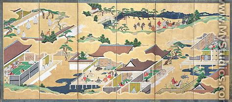 The Six-Panel Screen of The Tale of Genji! A Masterpiece by Fujiwara no Takamasa Exploring Narrative and Elegance.